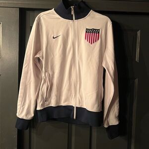 Nike White USA Track Jacket